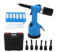 Pistola per rivetti pneumatica Gearwell, rivettatrice ad aria 1/4, strumento per dadi per rivetti idraulici, kit pistola per rivettatura automatica M3-M12, per installazione di