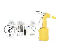 Pistola per rivetti pneumatica Torvex, strumento per rivettatura ad aria, posizionatore per rivetti ciechi con connettore di ingresso stile americano per rivetti da 0,09 0,13 0,16