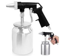Pistola per sabbiatura con ugello da 6 mm, sabbiatrice con serbatoio di sabbia da 1 l, sabbiatrice per compressore, sabbiatura pneumatica per smerigliatura del vetro, rimozione della ruggine, parti