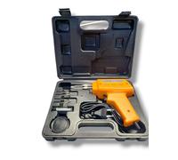 Pistola per saldare 100 watt saldatore istantaneo con valigetta 2 punte stagno e flussante, pistola instantanea