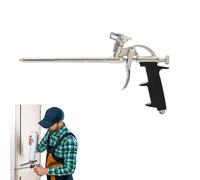 Pistola per Schiuma Poliuretanica,Pistola a Schiuma Rivestita,Pistola di Schiumatura,Pistola Schiuma Metallo,Pistola Schiuma Espansa PU per Sigillare,Riempimento,Sigillare,Uso Domestico e Ufficio