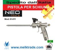 Pistola per schiuma Poliuretanica Testa in Ottone Linea Professional NEO TOOLS