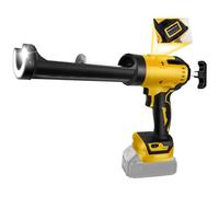 Pistola per sigillatura senza fili compatibile con batteria Dewalt da 21 V (senza batteria), pistola elettrica sigillante con 6 velocità regolabili, display digitale e luce LED, per cartuccia da 300