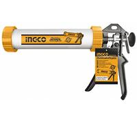 Ingco Pistola per silicone in alluminio 308x51mm HCG0112 con adattatore