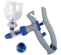 Pistola per siringa per capra con iniettore automatico, pistola per siringa per bovini da 5 ml con inserimento della bottiglia, per per bestiame continua, regolabile e precisa per