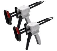 Pistola per tubetti di dentifricio da 2 pezzi - Spremi dentifricio manuale per ottenere fino all'ultima goccia da tubi da 45-100 g, dispenser per colla, sigillante, vernice e altro (nero)