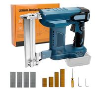 Pistola per unghie a batteria, compatibile con batteria al litio Makita 18 V, LXT, 2 in 1, con 500 chiodi dritti e 500 chiodi a forma di U, per legno/tessuto/moquette (senza batteria)