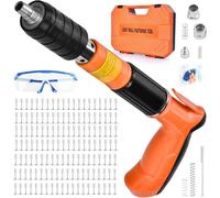 Pistola per unghie con 120 chiodi rotondi, strumento per nail gun, acciaio, pistola per rivetti, supporto per narghilè, pistola idraulica, strumento di fissaggio a parete per cemento