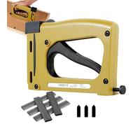 Pistola per unghie manuale in alluminio con 1000 chiodi - Strumento di montaggio con regolabile | Chiodatrice portatile leggera per lavori manuali e tappezzeria (1 set)