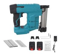 Pistola per unghie ricaricabile CHEOTTIME, Nailer Brad a batteria 2 in 1 e cucitrice elettrica con batteria, 100 pz F32mm unghie dritte e 100 pz unghie a forma di N incluse