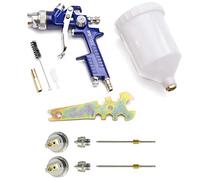 Pistola Per Verniciare A Spruzzo HVLP H-827P - Pistole a spruzzo per verniciare - con ugello in plastica da 600 ml e un ugello in acciaio inox 1,4 mm + 2x set di ugelli 1,7 mm e 2,0 mm