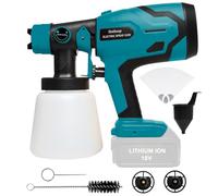 Pistola Per Verniciare,Compatibile con batteria Makita 18V,pistola a spruzzo con contenitore di vernice da 800 ml,2 ugelli,2 carta da filtro,adatta per pareti,mobili,recinzioni (senza batteria)
