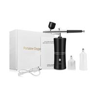 Pistola per Verniciare, Kit aerografo con compressore, mini pistola a spruzzo wireless for progetti artistici e di pittura precisi.(Noir)