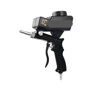 Pistola per Verniciare, Pistola for sabbiatura pneumatica a gravità, sabbiatrice portatile compatta for la rimozione della ruggine(Noir)