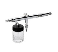 Pistola per verniciatura, Aerografo con alimentazione ad aspirazione da 0,3/0,5/0,8 mm - Set pistola a spruzzo portatile professionale a doppia azione (22 cc), Verniciatura liscia(WD-182-0.5MM)