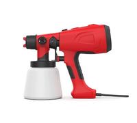 Pistola per verniciatura, Pistola a spruzzo ad alta pressione con batteria al litio, spruzzatore elettrico for vernice for uso domestico con vernice al lattice e a olio, Verniciatura liscia(Rot)