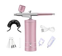 Pistola per verniciatura, Pistola spray portatile for idratazione nano, atomizzatore di ossigeno ad alta pressione for essenze for il viso, Verniciatura liscia(Pink)