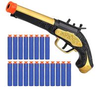 Pistola Pirata Giocattolo per Bambini - Proiettili in Schiuma di Gomma Pistola con Giocattolo, Accessorio per Costume da Pirata per Halloween Carnevale Travestimenti e Feste (oro)