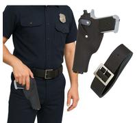 Pistola poliziotto in pvc 22 cm con fondina e cintura