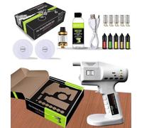 Pistola Portatile A Bolle Di Fumo Per Cocktail, Generatore Di Fumo Freddo, Infusore Per Fumo Da Cocktail Con 5 Essenze Da 10 Ml, Liquido Per Bolle Da 50 Ml Per Fumo Classe, Vino A