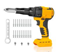 Pistola Rivettatrice Elettrica Brushless 2.4-4.8mm, Utensile Automatico Senza Fili per Rivetti in Alluminio, Riparazione Auto per Batteria Dewalt 20V