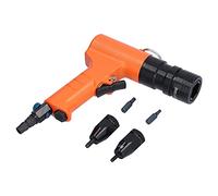 Pistola rivettatrice pneumatica per dadi M5 M6 1000 giri/min Acciaio | pressione di esercizio da 0,6 a 0,8 MPa;consumo d'aria medio di 6 cfm;include 2 teste di pistola e 2 bielle