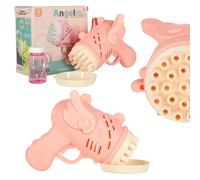 Pistola rosa a bolle con ali