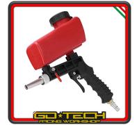 PISTOLA SABBIATRICE con SERBATOIO ARIA COMPRESSA PNEUMATICA UGELLO IN ACCIAIO