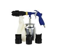 PISTOLA SABBIATRICE PNEUMATICA 1000CC IN KIT CON 4 UGELLI E 1KG SABBIA POLVERE A