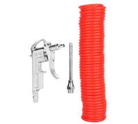 Pistola soffiaggio aria compressa 9m, soffiatore polvere per compressore con tubo e accessori, kit pulizia utensili pneumatici, attacco universale