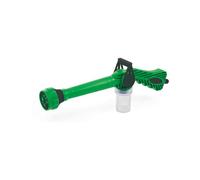 Pistola Spara Acqua per Irrigazione con Serbatoio per Acqua - Lancia Multigetto con Connettore Universale per Tubi da Giardino Ideale per la Pulizia di Auto e Grondaie, in Plastica, 5.5x41x15cm, Verde
