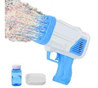 pistola sparabolle di sapone a 36 fori azzurro gioco per bambini - wnt0033