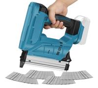 Pistola sparachiodi a batteria compatibile con Makita da 18 V, 120 chiodi/min, pistola sparachiodi da 550 W con 4000 chiodi dritti, sparachiodi elettrici per tappezzeria e falegnameria (no batteria)