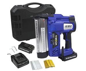 Pistola Sparachiodi Graffettatrice Pneumatica 2 in 1 18V Senza Fili con Batteria Addizionale Lunga Durata con 300 Chiodi e 300 Graffette