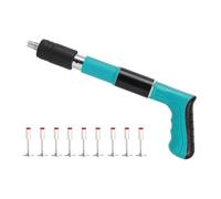 Pistola sparachiodi manuale in acciaio con 100 chiodi Mini 5 marce for rivetti a parete regolabile potenza Strumento portatile for tappezzeria for unghie(Orange)