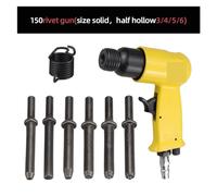 Pistola Sparachiodi, Pneumatic Air Rivet Hammer Professional Hand Held Half Tube Rivets/fixed Rivets Round Head Nails Riveter M3 M4 M5 M6(6pcs full set)