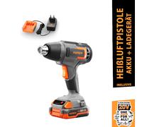 Pistola termica a batteria 20V - Kit FUXTEC E1HLP20 in atteria (2Ah) e caricabatterie (1A)