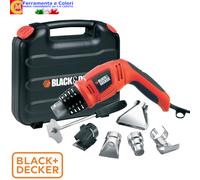 Pistola Termica BLACK+DECKER 1800W Sverniciatore Termico 130-380-560 °C Con Kit