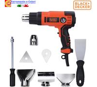 Pistola Termica BLACK+DECKER 2000W Sverniciatore Termico 65-645°C Con Kit