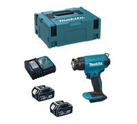 Pistola Termica MAKITA DHG180RTJ (2 x 5,0 Ah + DC18RC + MAKPAC 2)