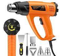 Pistola Termica, SEEKONE Pistola ad Aria Calda Professionale 2000W, 60℃- 600℃ Temperatura Regolabile Termosoffiatore Elettrica con 7 Accessori per Restringere il PVC, la Sbucciatura della Pittura