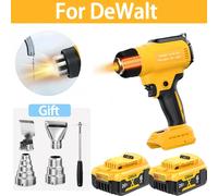 Pistola termica senza fili per batteria Dewalt 20v 122 ℉ -1022 ℉ Pistola termorestringente a batteria portatile a temperatura regolabile con ugelli da 4 pezzi