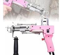 Pistola Tufting, Kit 2 in 1 for Tappeti a Doppio Uso, Floccatrice elettrica for Tessitura di, Mucchio Tagliato e ad Anello, Macchina da Ricamo Domestica, for l'Arte della(Pink,220v)