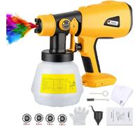 Pistola vernice cordless HVLP compatibile Dewalt 18-20 V recinzioni mobili