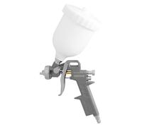 Pistola Vernice pneumatica ugello 1,5 mm. Con serbatoio superiore 0,6 litri e adattatore rapido