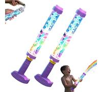 Pistole Ad Acqua LED Arcobaleno Luminose, Pistole Ad Acqua Per Bambini, Effetto Fuoco d'Arte Magico, Giocattolo Spruzza-Acqua Effetto Fuochi D'Artificio, Estivo Che Incanta Come Per Magia (2PCS)