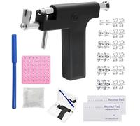 Pistole per Orecchini, Pistola Piercing Orecchio Kit Buchi Orecchie Fai da te con 98 Orecchini Pistola + 6 Orecchini Pistola + 20 Cotone Alcolico, Adatti a Ragazze e Uomini