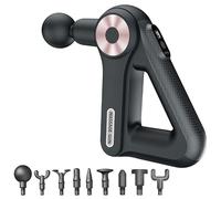 Pistolet de massage des tissus profonds, pistolet de massage musculaire portable, La mini pistola da massaggio allevia l'affaticamento e il dolore con 9 accessori e 9 velocità(Color:B)