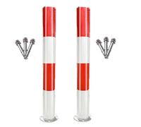 Pistoletta di sicurezza, Dissuasore stradale con bulloni ad espansione e collari riflettenti, confezione da 2/4/6, 60 cm/75 cm, acciaio(60cm/23.6" 2pc)