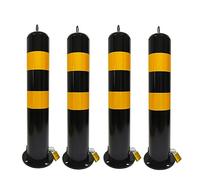 Pistoletta di sicurezza, Dissuasori regolabili for la sicurezza stradale Nero Giallo 11,4x55-100 cm Blocco base rimovibile Confezione da 2-4(11.4x75cm/4.49x29.53 4pcs)